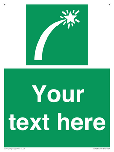 Custom sign safe condition Survival craft distress signal